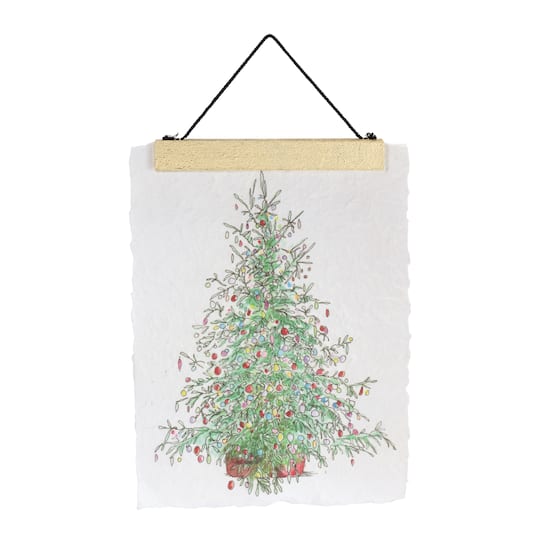 Melrose 12" x 16" Christmas Tree & Ice Skate Holiday Banner Set